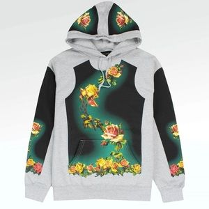 Supreme Jean Gaultier Grey Floral Print Hoodie